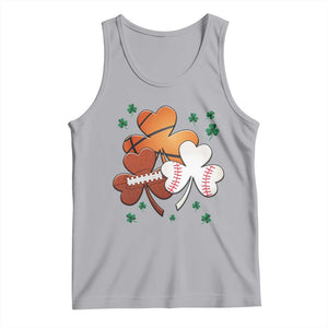 Football Basketball Baseball Shamrock Tank Top Happy St Patricks Day Sport Lover TS02 Athletic Heather Print Your Wear