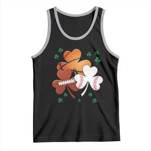 Football Basketball Baseball Shamrock Tank Top Happy St Patricks Day Sport Lover TS02 Black Athletic Heather Print Your Wear