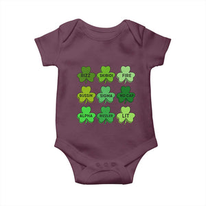 Funny St Patricks Day Skibi Rizz Baby Onesie No Cap TS02 Maroon Print Your Wear