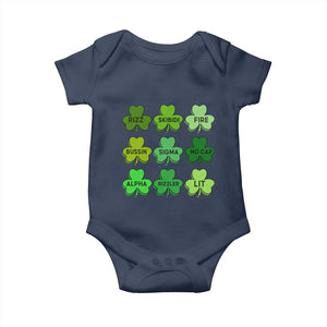 Funny St Patricks Day Skibi Rizz Baby Onesie No Cap TS02 Navy Print Your Wear