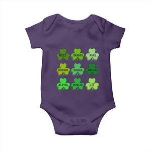 Funny St Patricks Day Skibi Rizz Baby Onesie No Cap TS02 Purple Print Your Wear