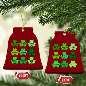 Funny St Patricks Day Skibi Rizz Ceramic Ornament No Cap TS02 Print Your Wear