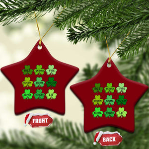 Funny St Patricks Day Skibi Rizz Ceramic Ornament No Cap TS02 Print Your Wear