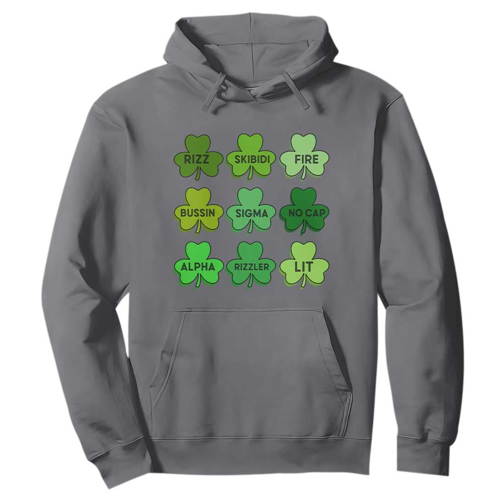 Funny St Patricks Day Skibi Rizz Hoodie No Cap TS02 Charcoal Print Your Wear