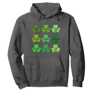 Funny St Patricks Day Skibi Rizz Hoodie No Cap TS02 Dark Heather Print Your Wear