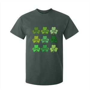 Funny St Patricks Day Skibi Rizz T Shirt For Kid No Cap TS02 Dark Forest Green Print Your Wear