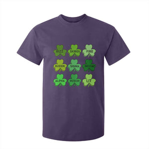 Funny St Patricks Day Skibi Rizz T Shirt For Kid No Cap TS02 Purple Print Your Wear