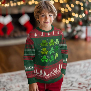 Funny St Patricks Day Skibi Rizz Knit Sweatshirt No Cap TS02 Christmas Print Your Wear