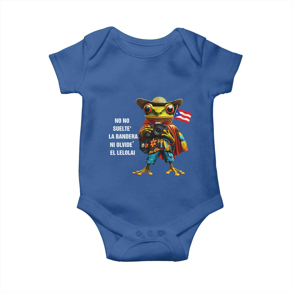 Puerto Rico Coqui' Baby Onesie Debí Tirar Más Fotos TS02 Royal Blue Print Your Wear