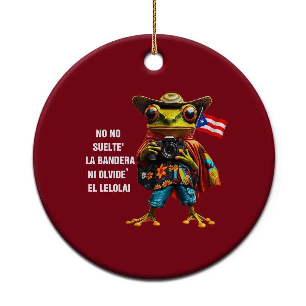 Puerto Rico Coqui' Ceramic Ornament Debí Tirar Más Fotos TS02 1pc Red Print Your Wear