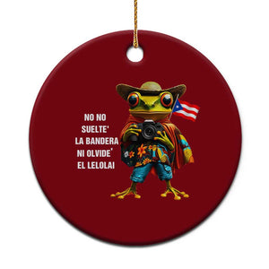 Puerto Rico Coqui' Ceramic Ornament Debí Tirar Más Fotos TS02 1pc Red Print Your Wear