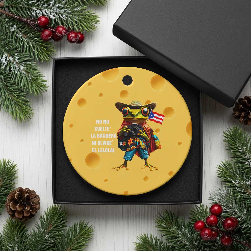 Puerto Rico Coqui' Ceramic Ornament Debí Tirar Más Fotos TS02 1pc Yellow Cheese Print Your Wear