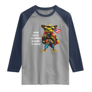 Puerto Rico Coqui' Raglan Shirt Debí Tirar Más Fotos TS02 Sport Gray Navy Print Your Wear