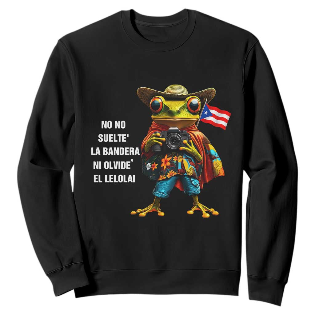 Puerto Rico Coqui' Sweatshirt Debí Tirar Más Fotos TS02 Black Print Your Wear