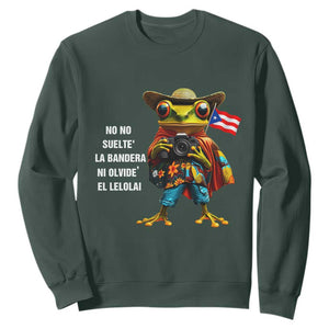 Puerto Rico Coqui' Sweatshirt Debí Tirar Más Fotos TS02 Dark Forest Green Print Your Wear