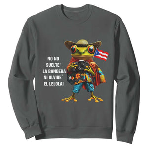 Puerto Rico Coqui' Sweatshirt Debí Tirar Más Fotos TS02 Dark Heather Print Your Wear