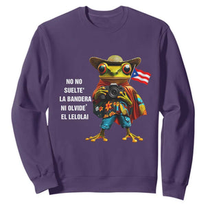 Puerto Rico Coqui' Sweatshirt Debí Tirar Más Fotos TS02 Purple Print Your Wear