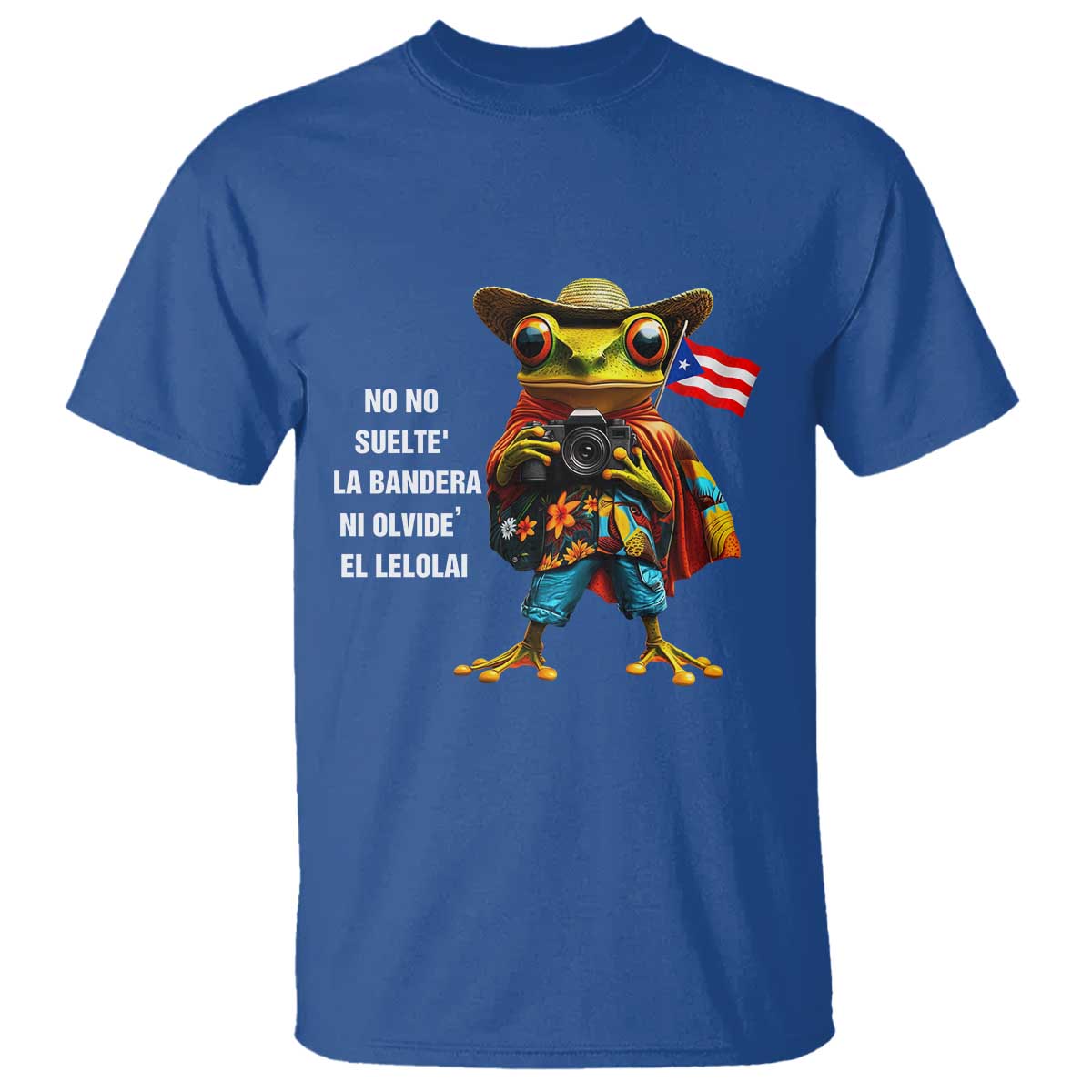 Puerto Rico Coqui' T Shirt Debí Tirar Más Fotos TS02 Royal Blue Print Your Wear