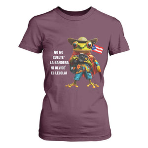Puerto Rico Coqui' T Shirt For Women Debí Tirar Más Fotos TS02 Maroon Print Your Wear