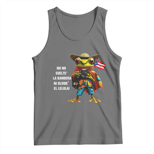 Puerto Rico Coqui' Tank Top Debí Tirar Más Fotos TS02 Black Heather Print Your Wear