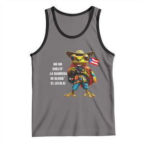 Puerto Rico Coqui' Tank Top Debí Tirar Más Fotos TS02 Deep Heather Black Print Your Wear