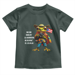 Puerto Rico Coqui' Toddler T Shirt Debí Tirar Más Fotos TS02 Dark Forest Green Print Your Wear