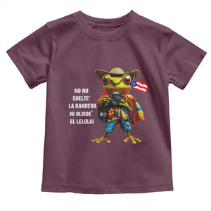 Puerto Rico Coqui' Toddler T Shirt Debí Tirar Más Fotos TS02 Maroon Print Your Wear