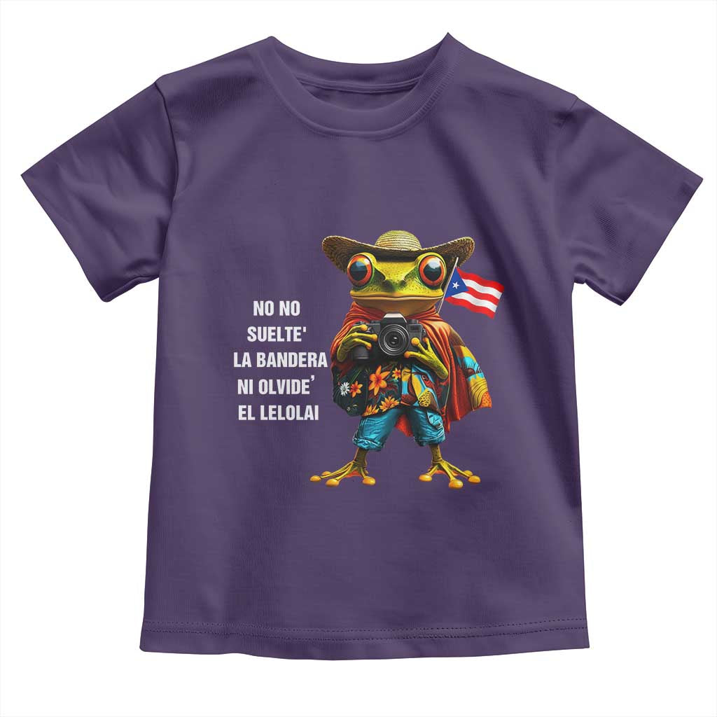 Puerto Rico Coqui' Toddler T Shirt Debí Tirar Más Fotos TS02 Purple Print Your Wear