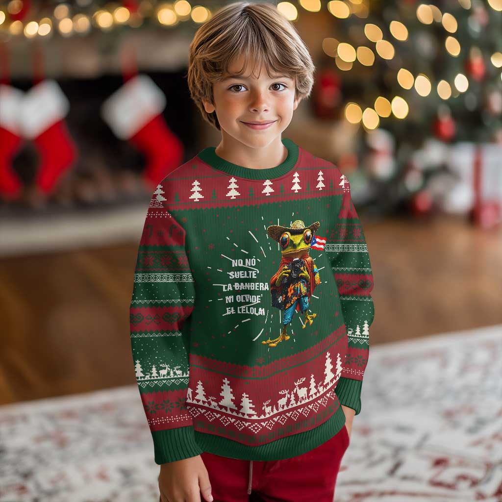 Puerto Rico Coqui' Knit Sweatshirt Debí Tirar Más Fotos TS02 Christmas Print Your Wear