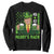 Funny St Patrick's Day Trump Sweatshirt Paddy's Back 45 47 President USA Flag TS02 Black Print Your Wear