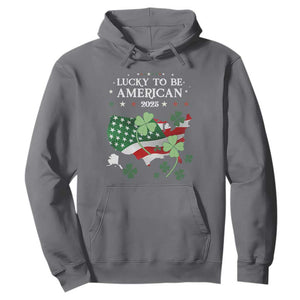 Funny St Patrick's Day Trump Hoodie Lucky To Be American 2025 TS02 Charcoal Print Your Wear
