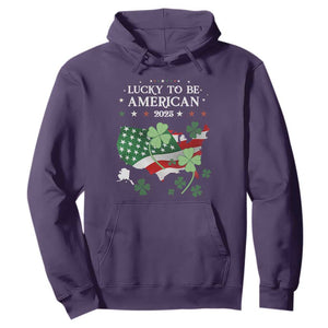 Funny St Patrick's Day Trump Hoodie Lucky To Be American 2025 TS02 Purple Print Your Wear