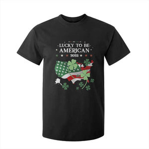Funny St Patrick's Day Trump T Shirt For Kid Lucky To Be American 2025 TS02 Black Print Your Wear