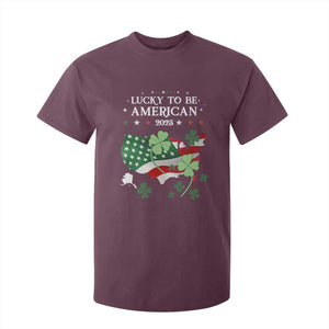Funny St Patrick's Day Trump T Shirt For Kid Lucky To Be American 2025 TS02 Maroon Print Your Wear
