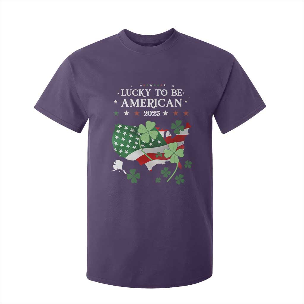 Funny St Patrick's Day Trump T Shirt For Kid Lucky To Be American 2025 TS02 Purple Print Your Wear