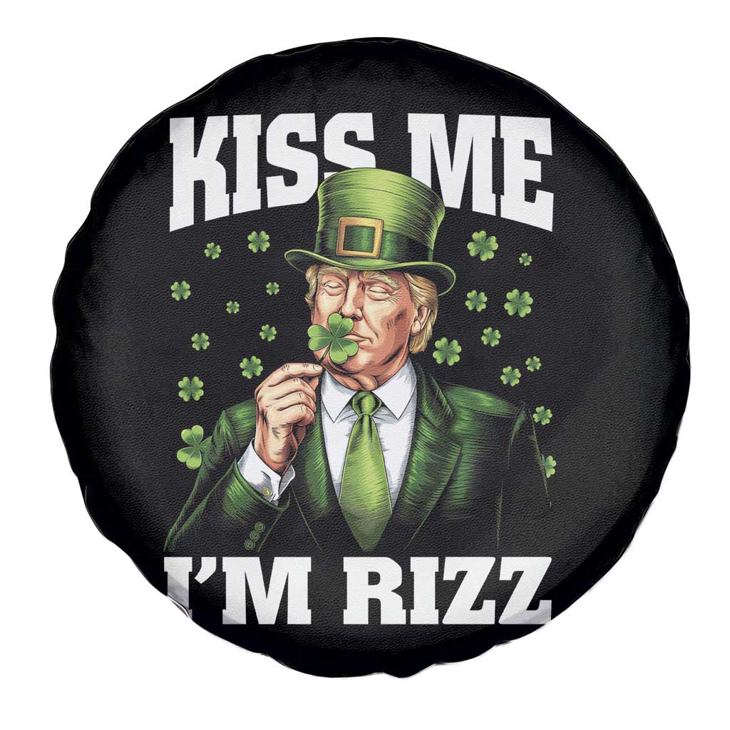 Funny St Patrick's Day Trump Spare Tire Cover Kiss Me I'm Rizz TS02 Print Your Wear