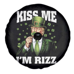 Funny St Patrick's Day Trump Spare Tire Cover Kiss Me I'm Rizz TS02 Print Your Wear