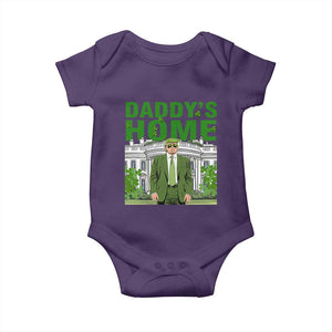 Funny St Patrick's Day Trump Baby Onesie Daddy's Home White House TS02 Purple Print Your Wear
