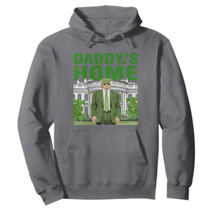 Funny St Patrick's Day Trump Hoodie Daddy's Home White House TS02 Charcoal Print Your Wear