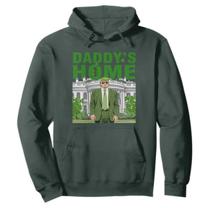 Funny St Patrick's Day Trump Hoodie Daddy's Home White House TS02 Dark Forest Green Print Your Wear