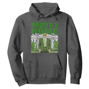 Funny St Patrick's Day Trump Hoodie Daddy's Home White House TS02 Dark Heather Print Your Wear