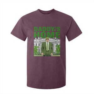 Funny St Patrick's Day Trump T Shirt For Kid Daddy's Home White House TS02 Maroon Print Your Wear