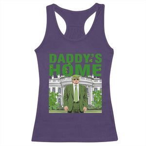 Funny St Patrick's Day Trump Racerback Tank Top Daddy's Home White House TS02 Purple Print Your Wear