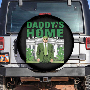 Funny St Patrick's Day Trump Spare Tire Cover Daddy's Home White House TS02 No hole Black Print Your Wear