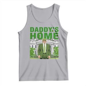 Funny St Patrick's Day Trump Tank Top Daddy's Home White House TS02 Athletic Heather Print Your Wear