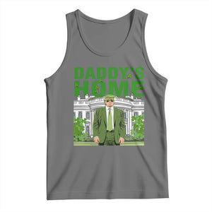 Funny St Patrick's Day Trump Tank Top Daddy's Home White House TS02 Black Heather Print Your Wear