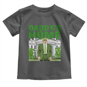 Funny St Patrick's Day Trump Toddler T Shirt Daddy's Home White House TS02 Dark Heather Print Your Wear