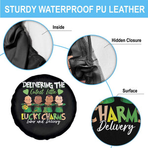 Labor and Delivery Nurse St Patrick's Day Spare Tire Cover Delivering The Cutest Little Lucky Charms TS02 Print Your Wear