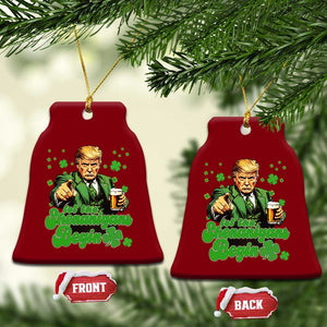 Funny St Patrick's Day Trump Ceramic Ornament Let The Shenanigans Begin TS02 Print Your Wear