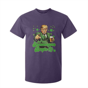 Funny St Patrick's Day Trump T Shirt For Kid Let The Shenanigans Begin TS02 Purple Print Your Wear